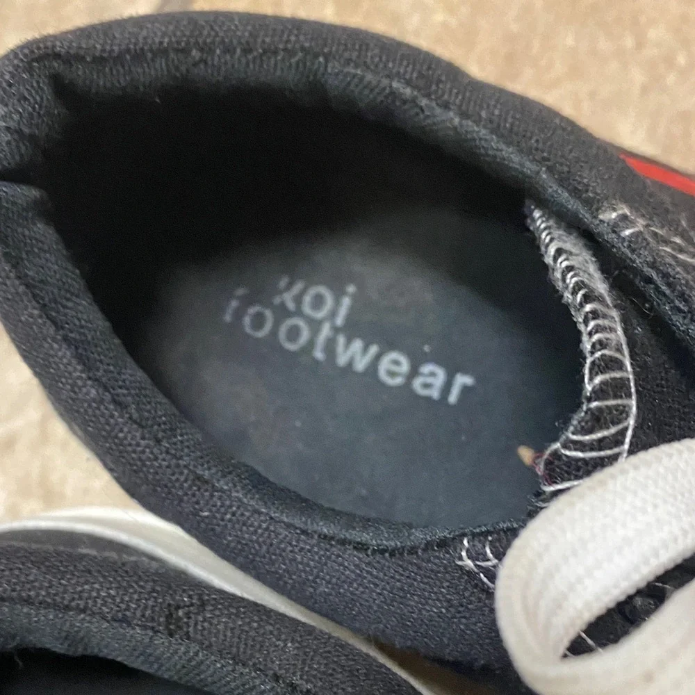 Koi Footwear Black with Flame Platform Sneakers Size 9